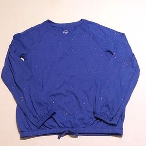 Girls Purple with Glitter Wonder Nation Shirt Size M (7-8y). Gently Worn